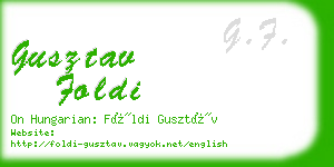 gusztav foldi business card